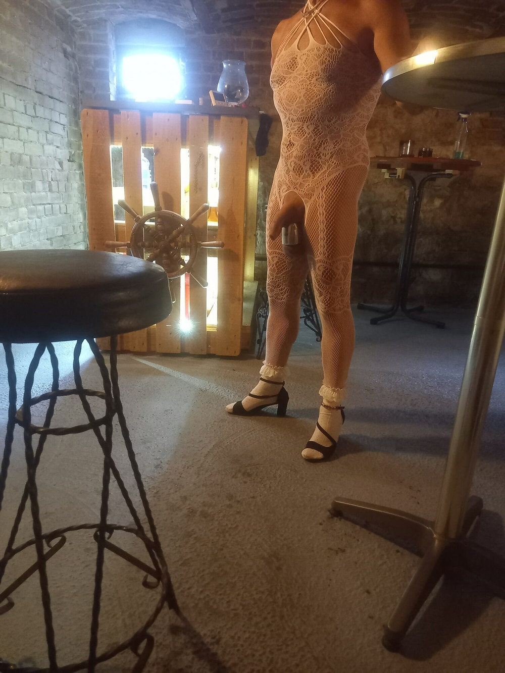 strip of black and white lingerie #6