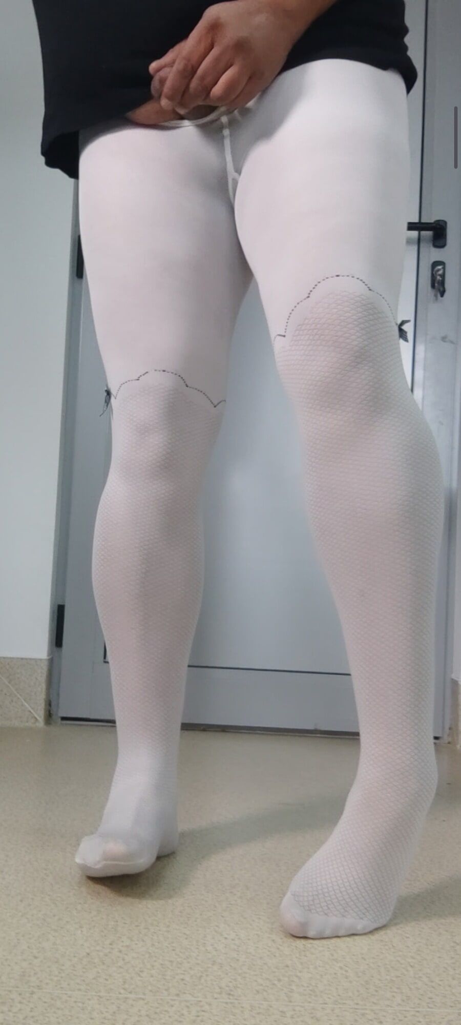 White pantyhose for teen is so sexy #18