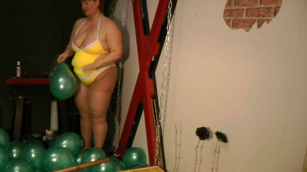 Balloon fun in a bathing suit #27