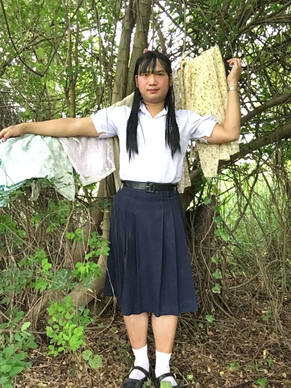 Outdoor student ladyboy solo #12