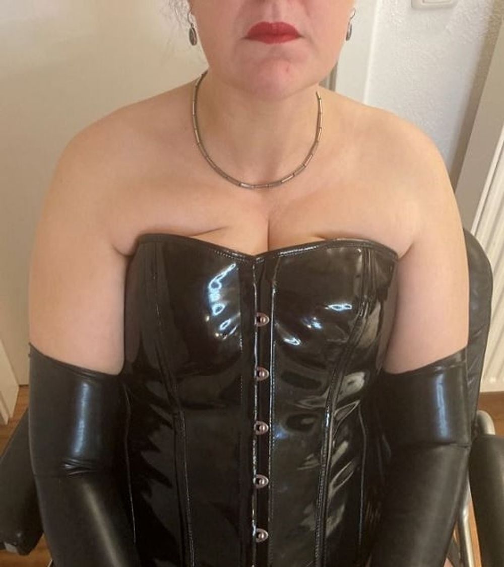 Latex, Heels, Corset, Dildo #25