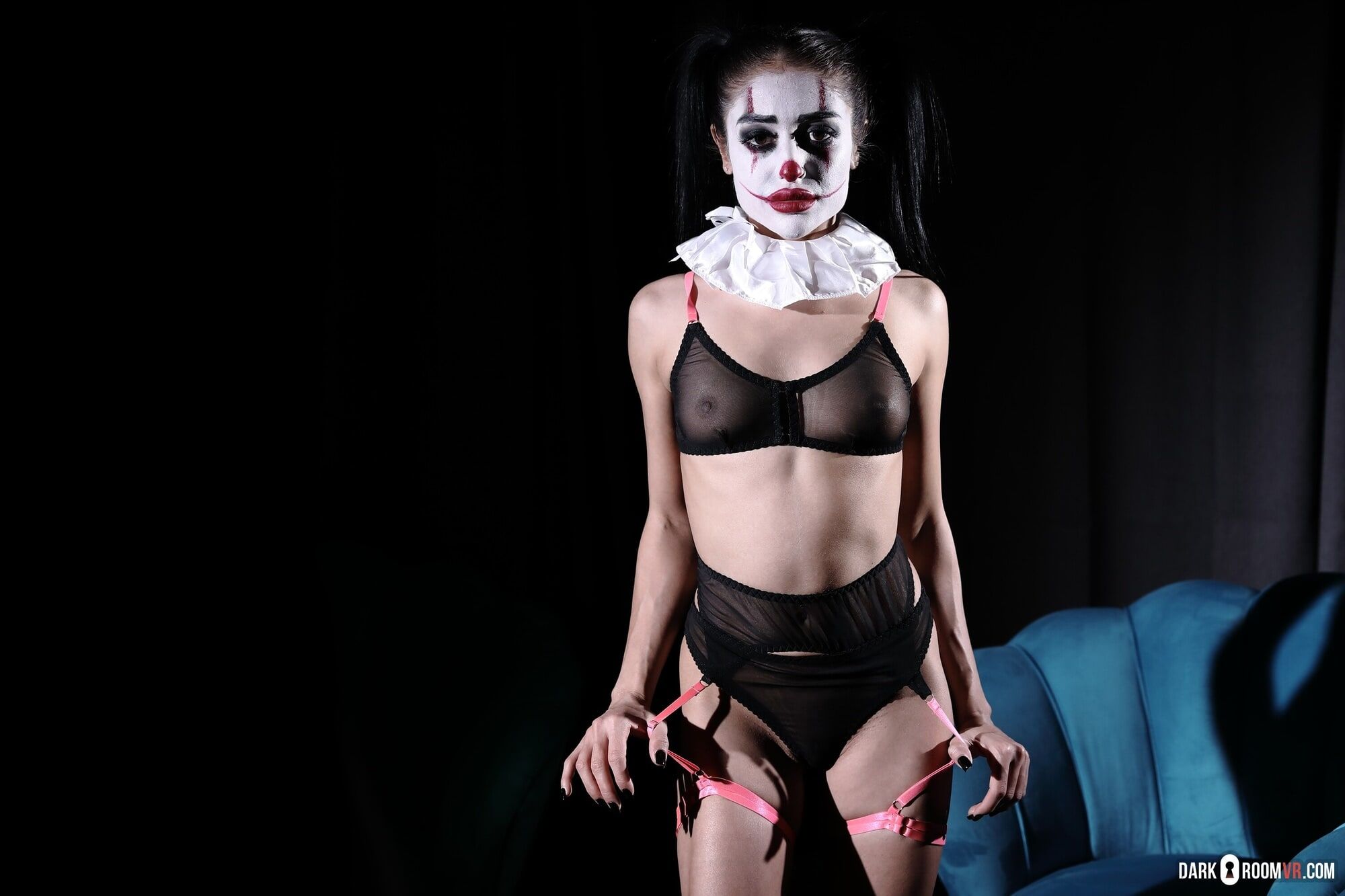 Pretty clown girl wants a big cock in scary VR porn #23