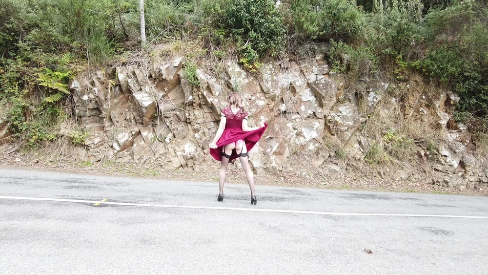 Red dress road trip 1 #29