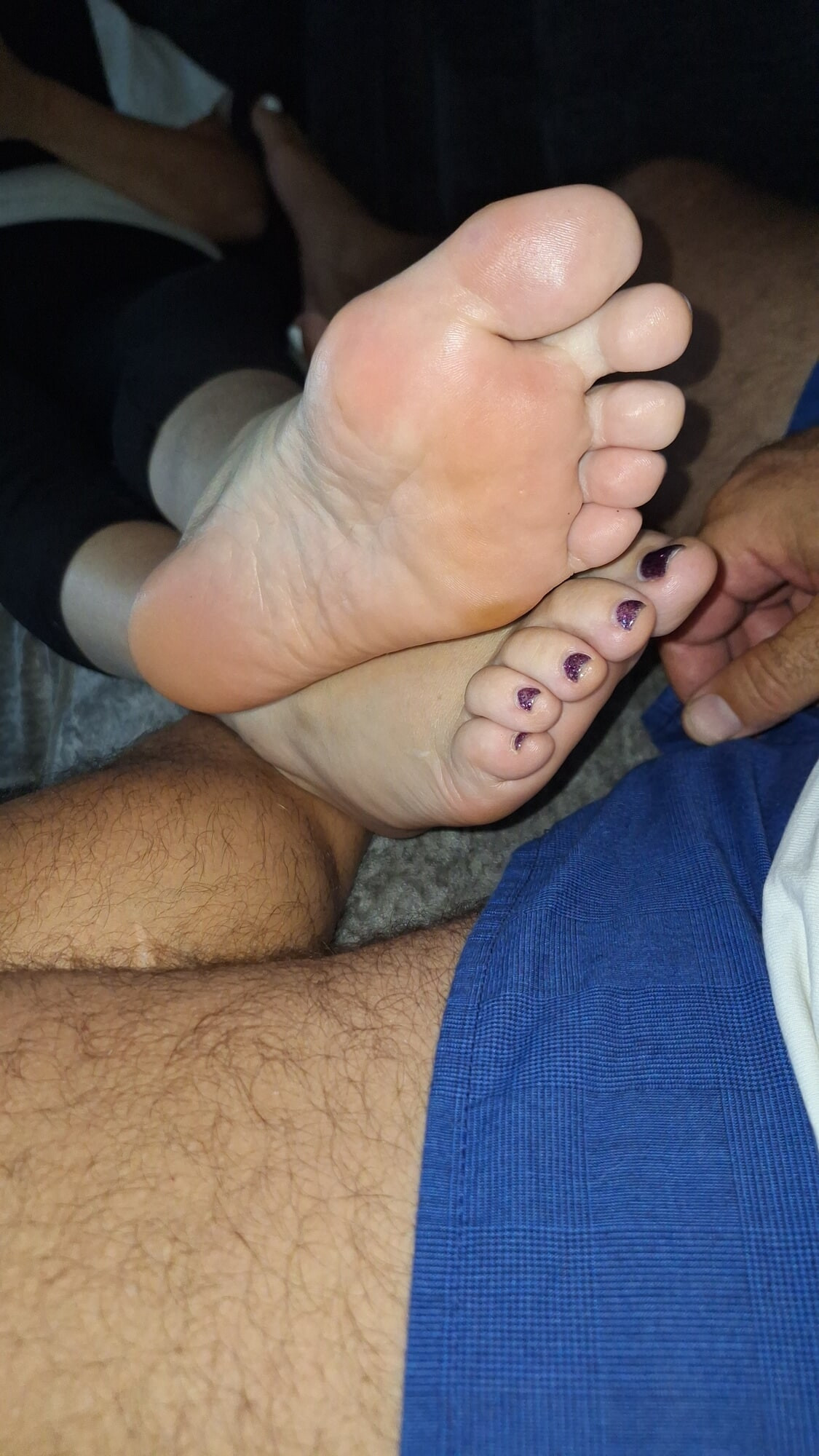 Giving her a foot rub while she relaxes #9