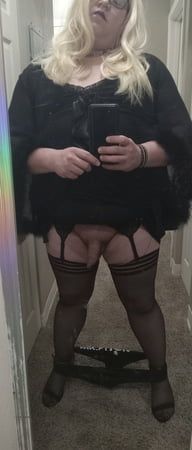 Sissy Carrie in Black stockings 