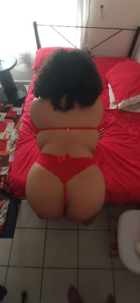 chubby brunette wife in red lingerie #42