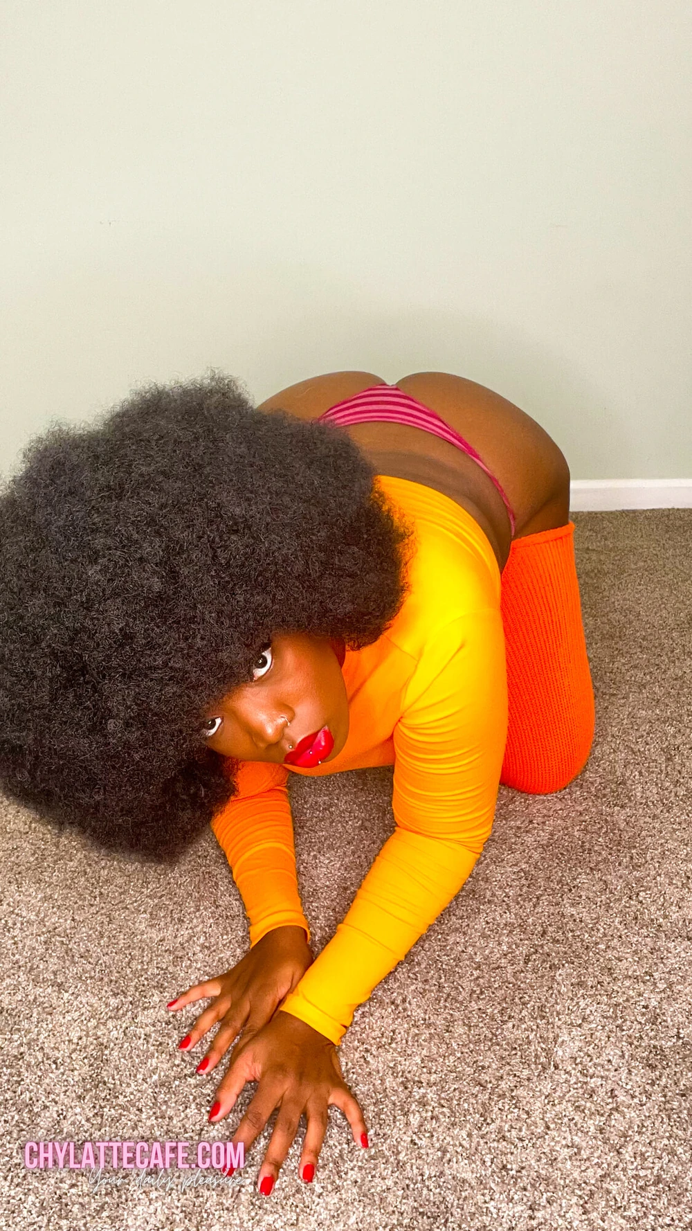 Chy Latte Black Velma Sexy Cosplay Halloween Costume 2 #28