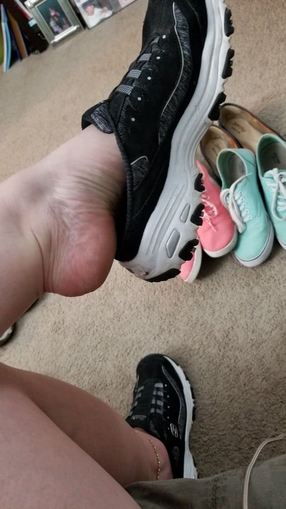 Playing in my shoe closet pretty feet heels flats milf  wife #5