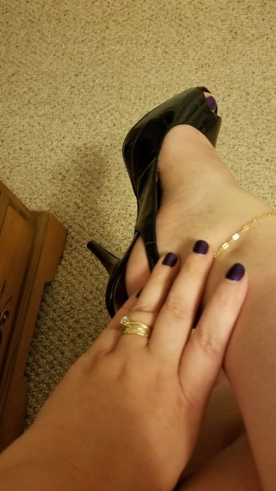 Playing in my shoe closet pretty feet heels flats milf  wife #21