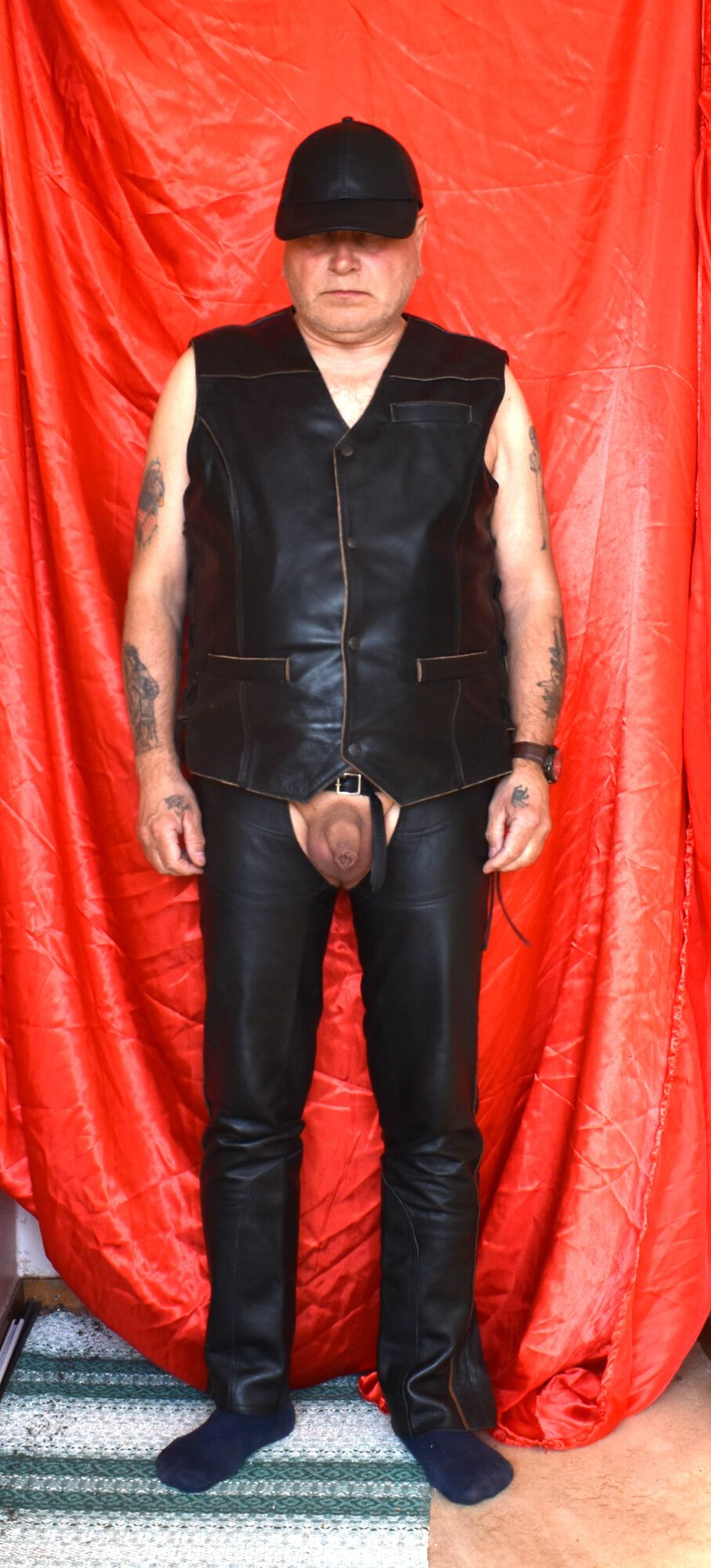 DRESSED IN BLACK TIGHT LEATHER. #5