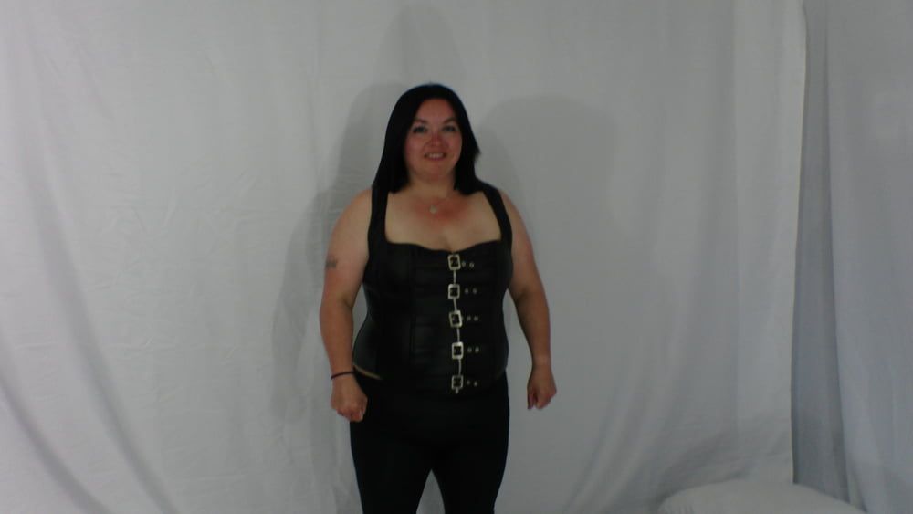 Sexy BBW Black Pants and Corset #38