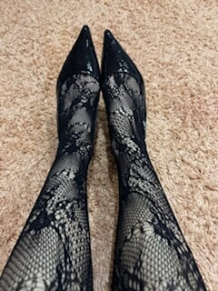 Slim legs in stockings #3