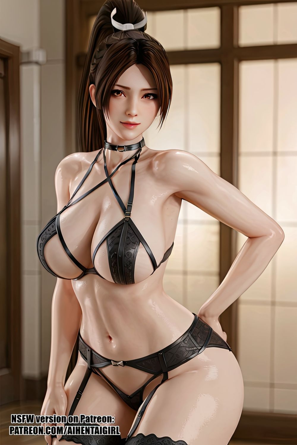 Mai Shiranui Sexy Lingerie Office Lady #17