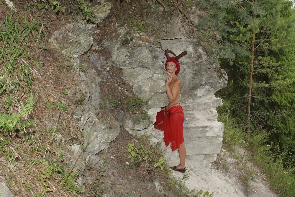Forest Satyr on the Rock #7