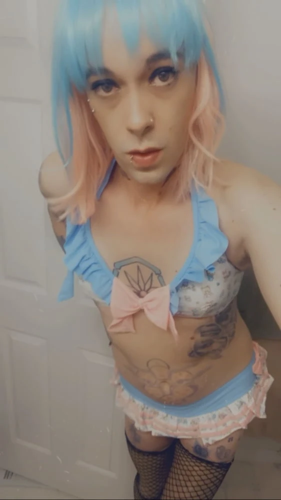 Cute Blue Little For Big Bikini #4