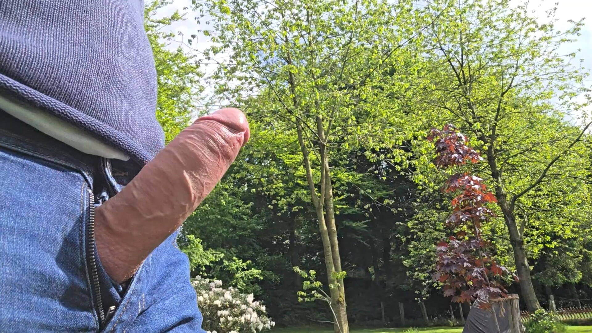 My big fat cock: playing outside and cumming! #10