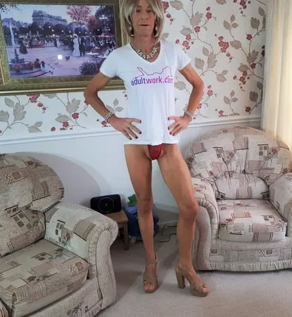    alessia in white adultwork t shirt         