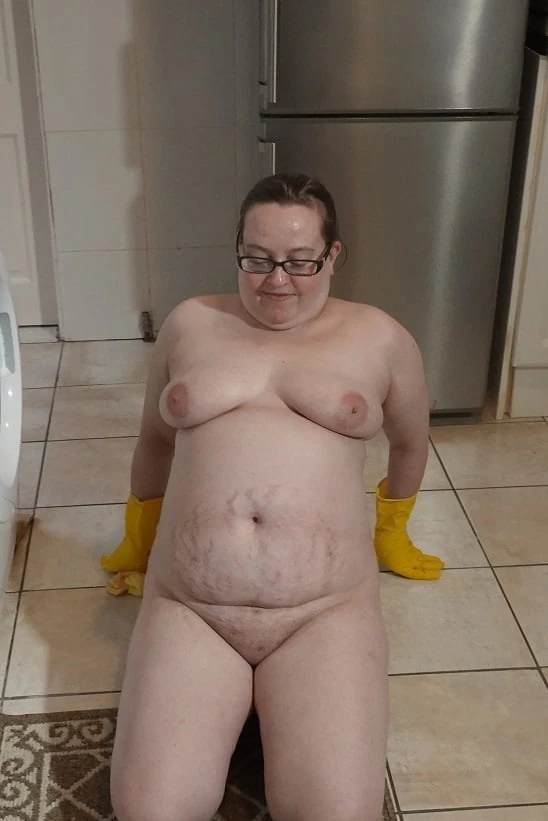 Naked Cleaning in Rubber Gloves #37
