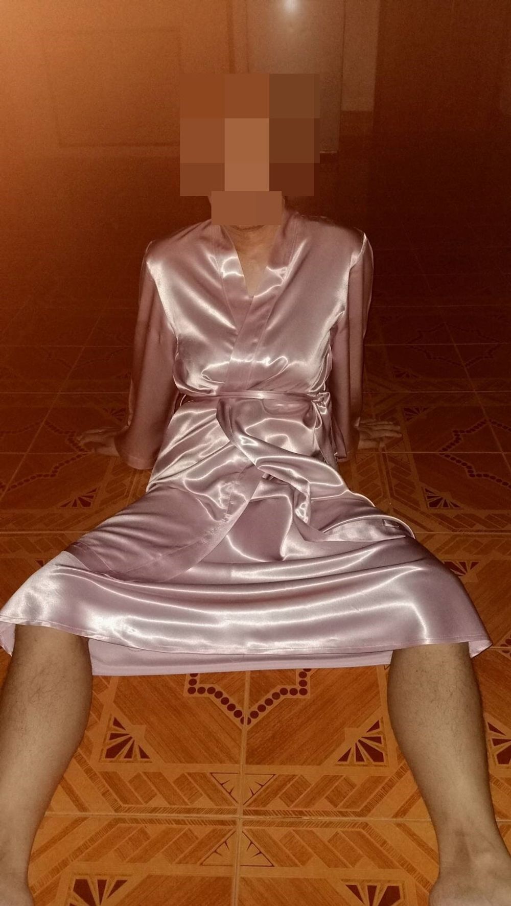 crossdress in nightgown satin #7