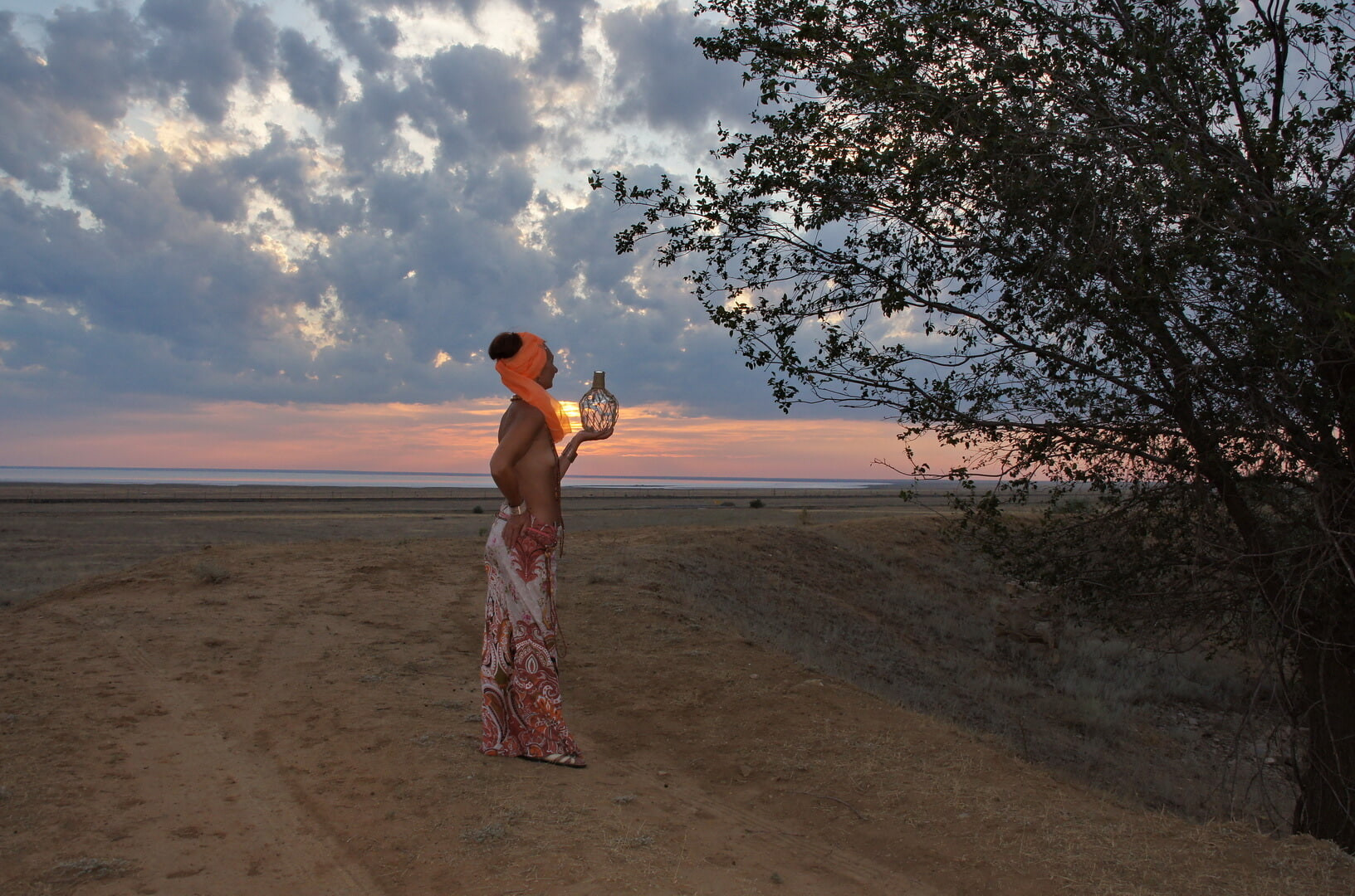 With a jug in the sunsetting sun #5