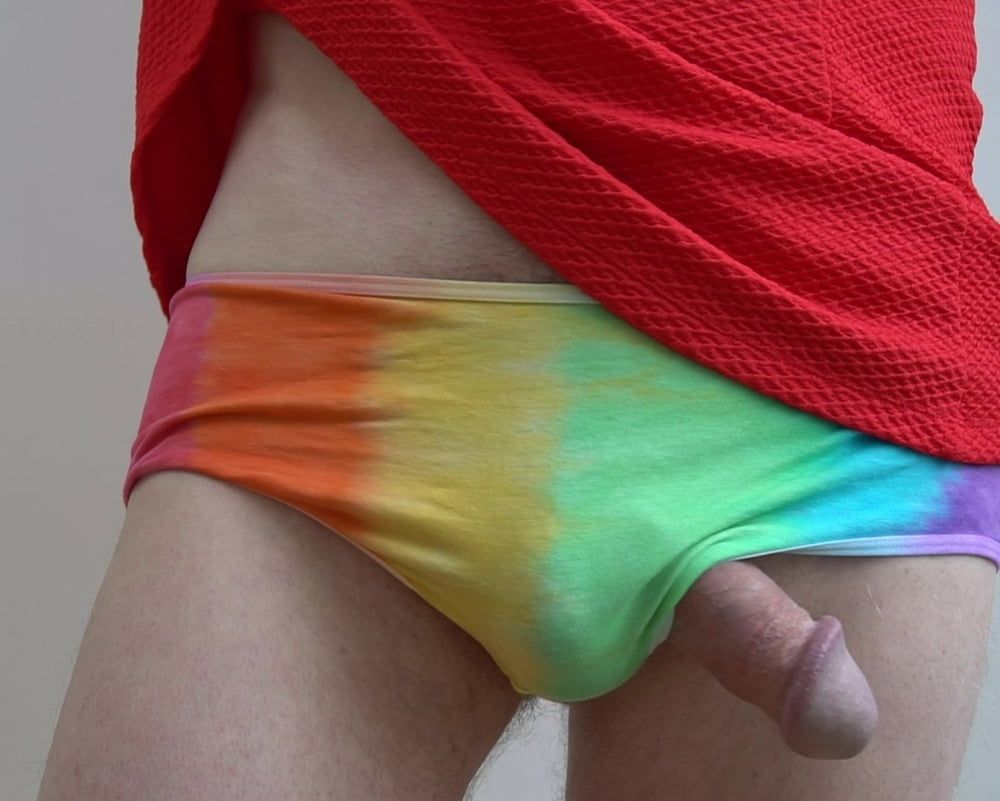 Sissy Pride Cock in Rainbow Panties #2