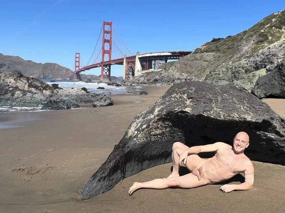 Public Nude Beach Erection #3