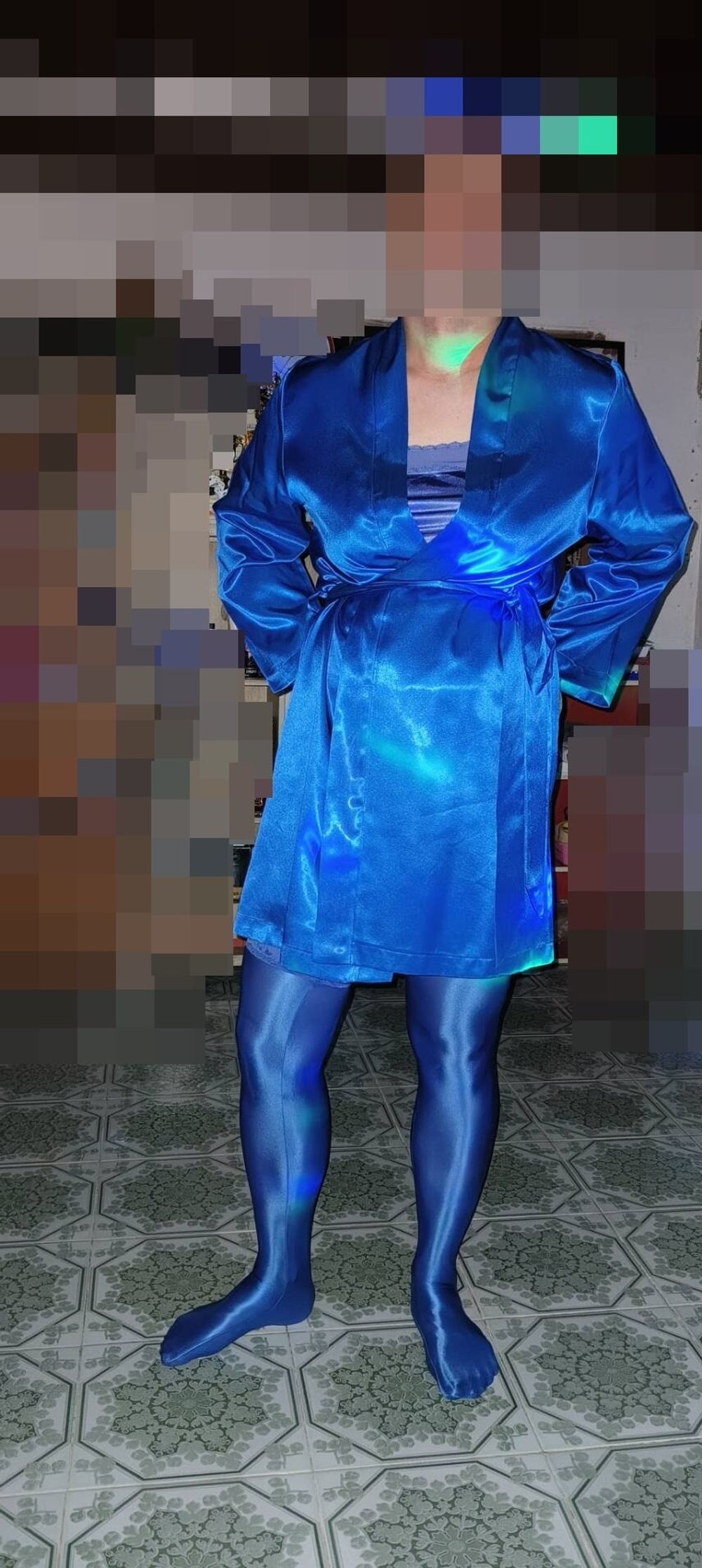 satin blue sex #5