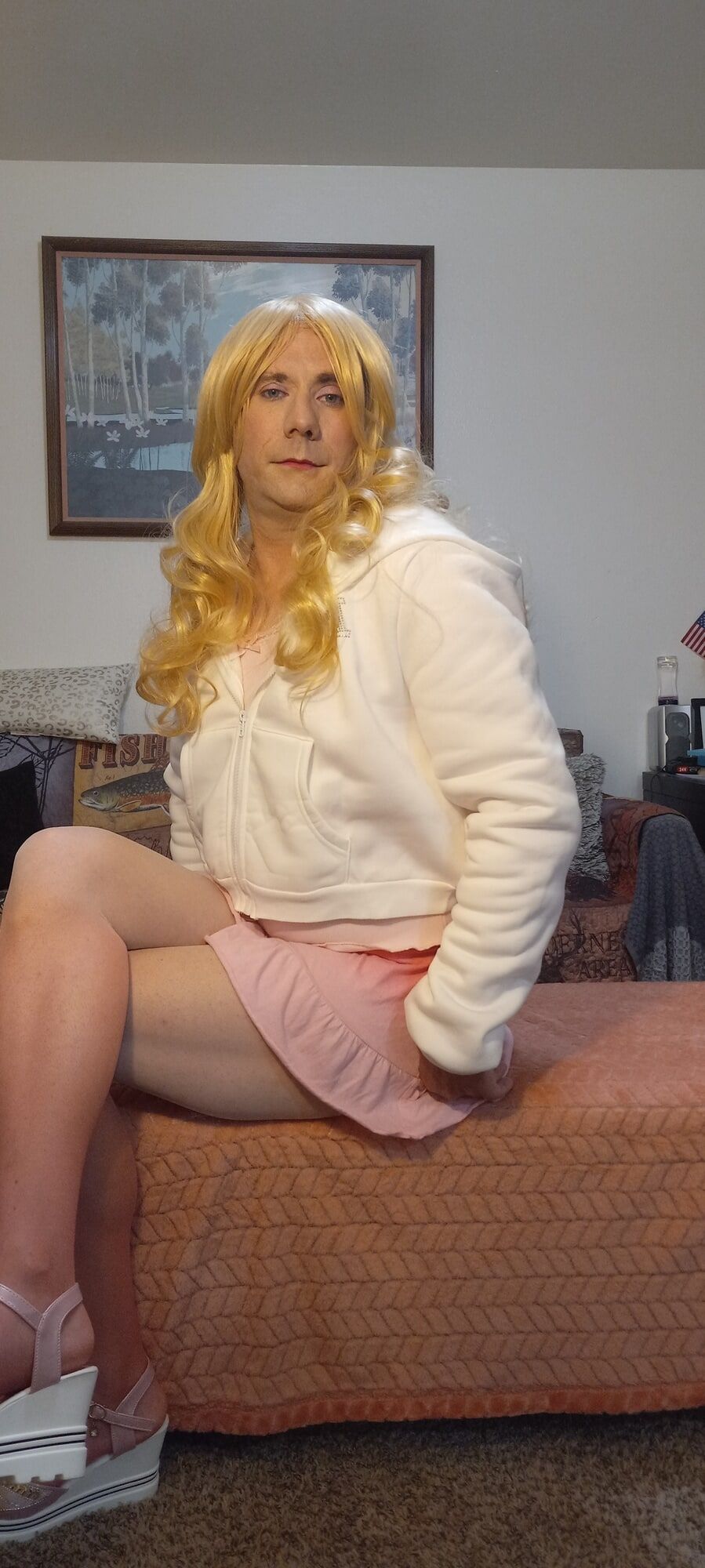 Sissy crossdresser Erica first showing of her girly face #7