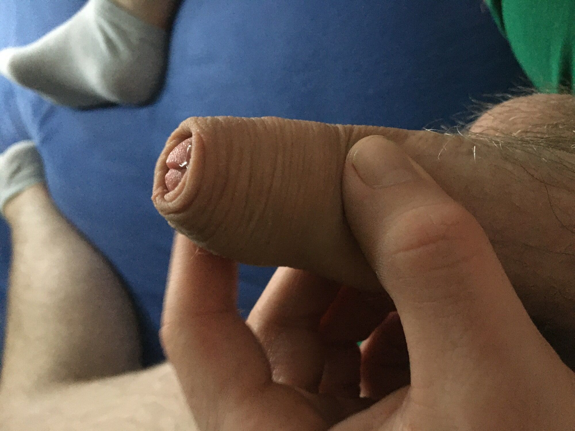 Hairy Dick And Balls Cockhead Foreskin Play With Pre- Cum #7