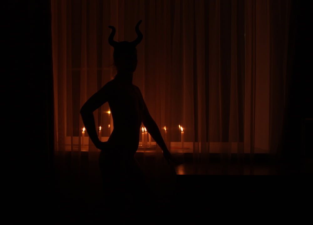 Naked Maleficent with Candles #2