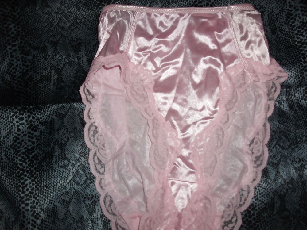 A selection of my wife's silky satin panties #49