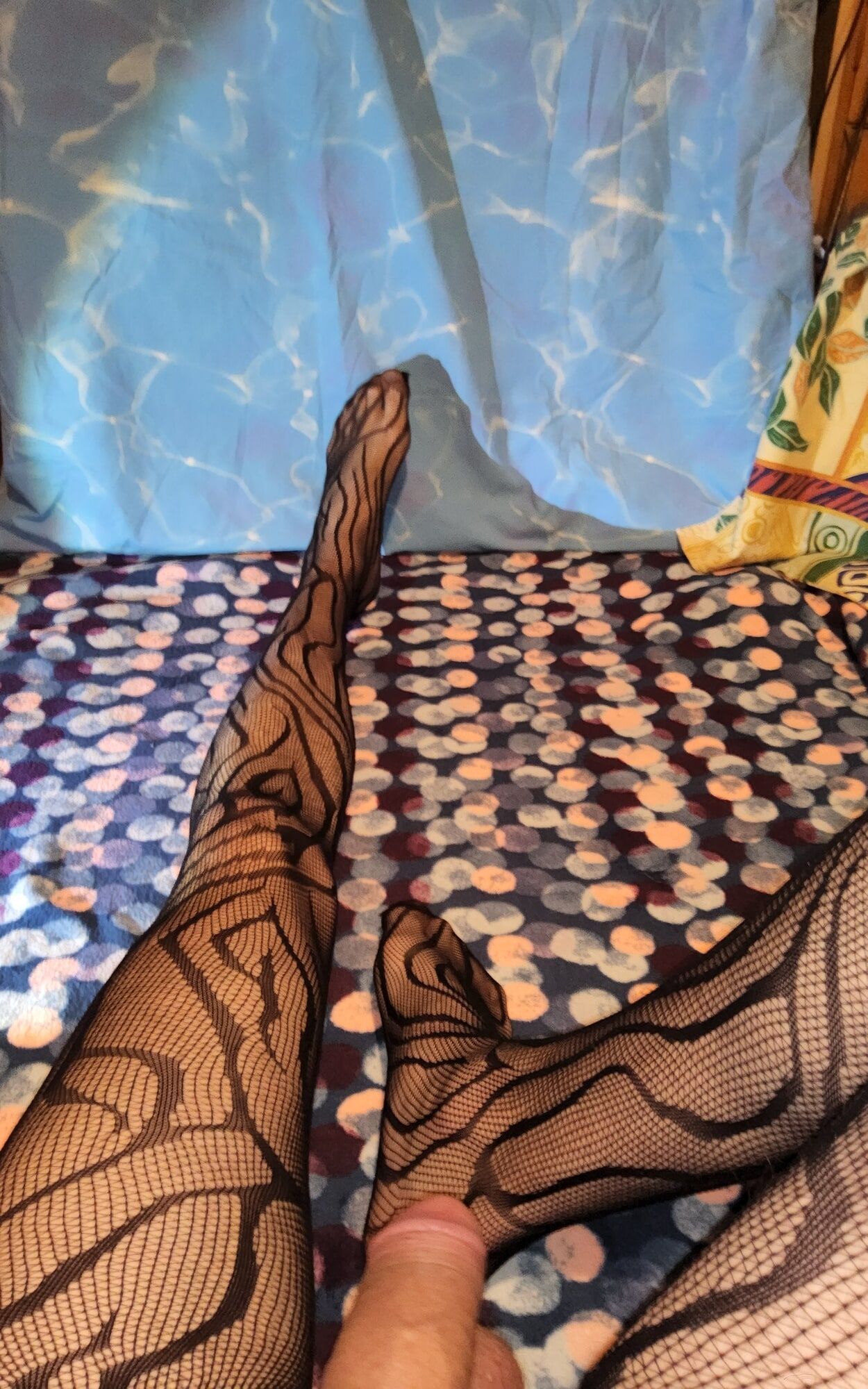 My Black Patterned Fishent Stockings #4