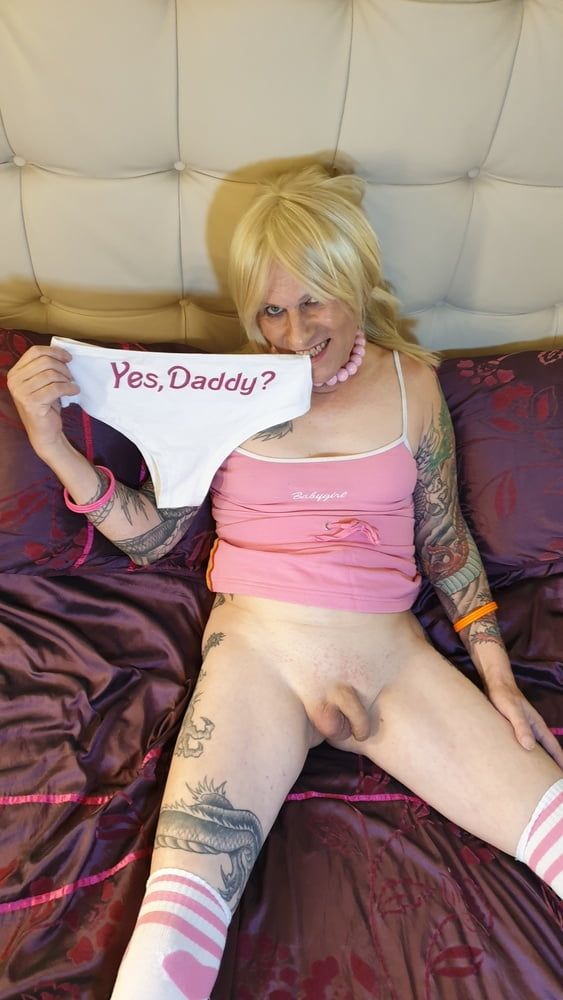 Charlotte the TGirl in Pink with Whore Heels and Gaping Arse #21