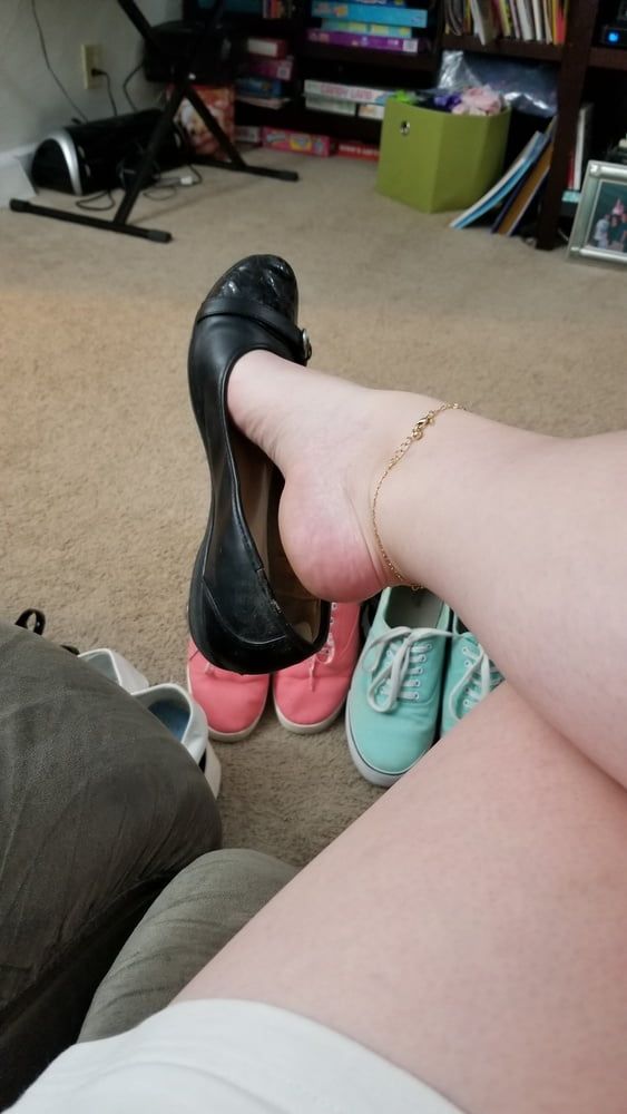 Playing in my shoe closet pretty feet heels flats milf  wife #21