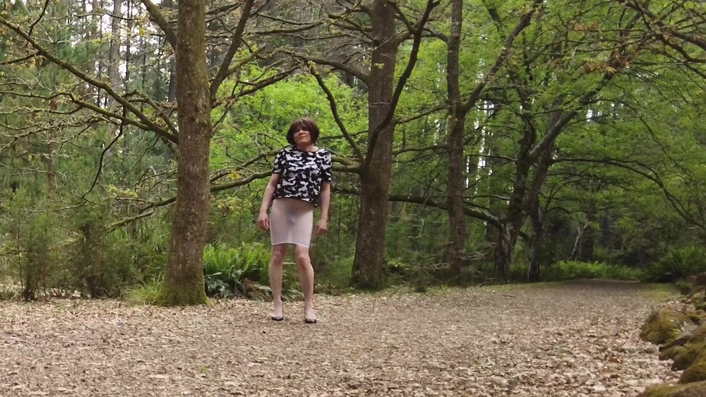 Crossdress Roadtrip - Semi transparent skirt Pt2 #3