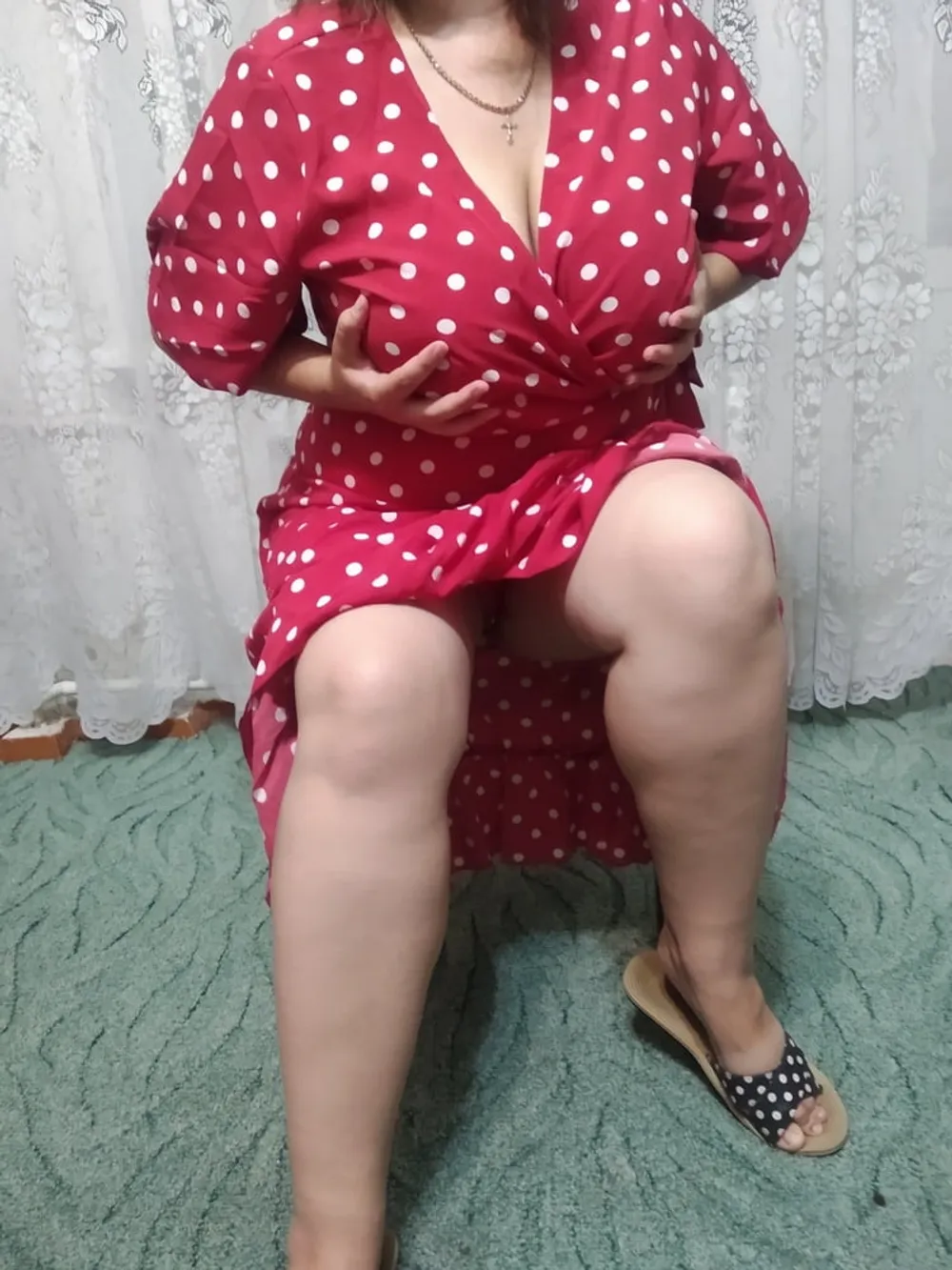 Milf in red dress ))) #5