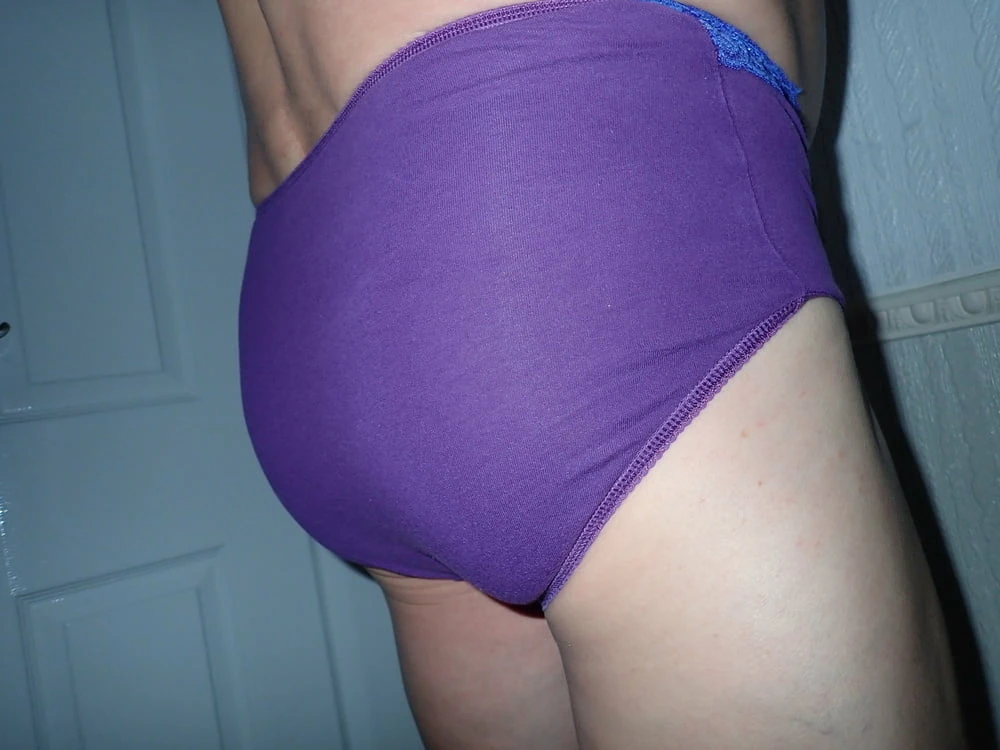 close up cock and me in my wifes panties #4