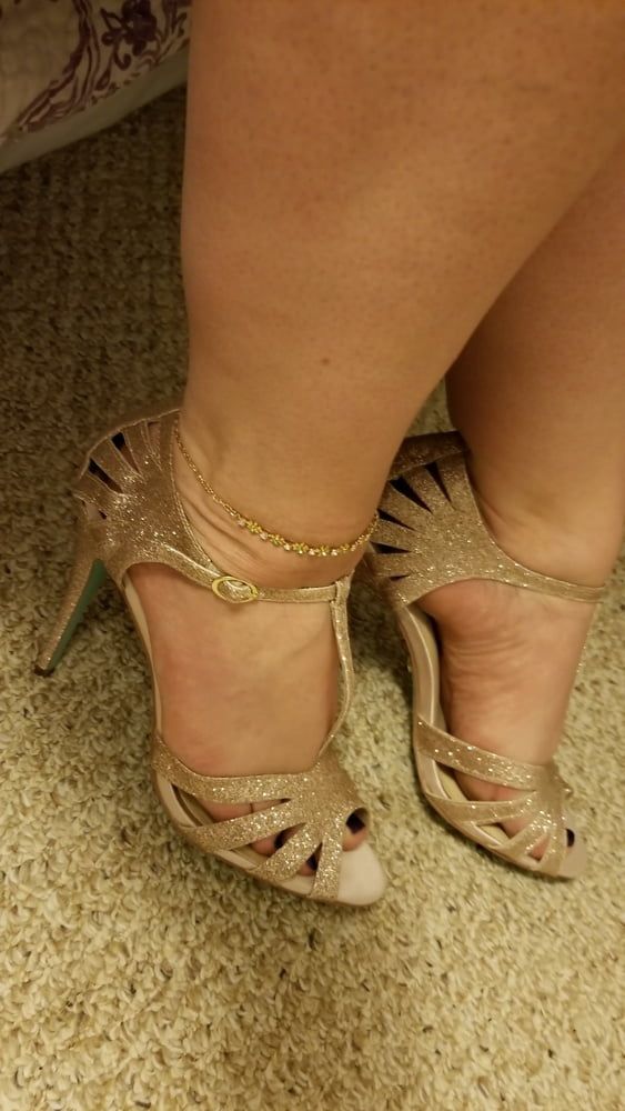 Playing in my shoe closet pretty feet heels flats milf  wife #33