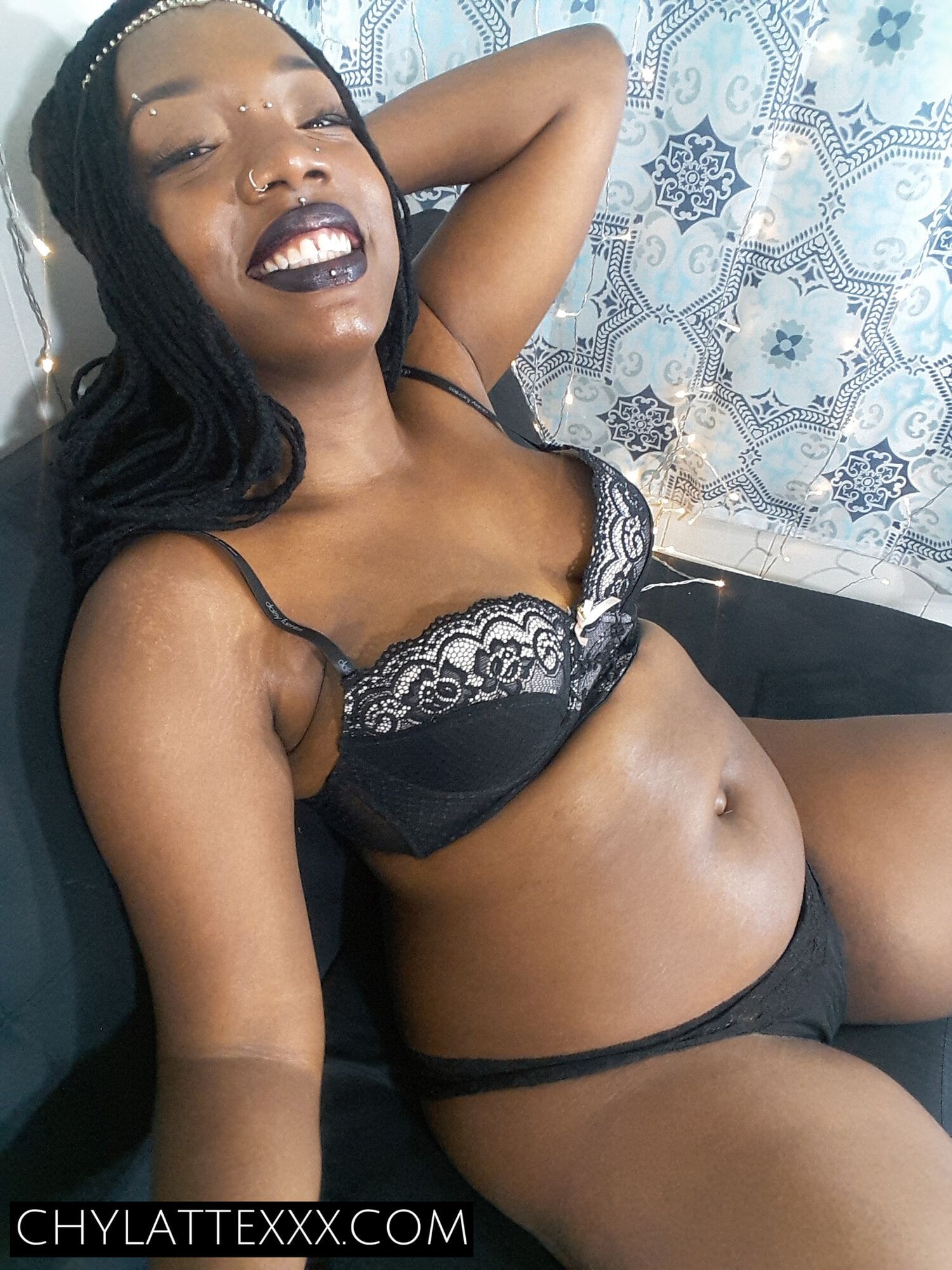 Sexy Ass Belly Ebony Chy Latte Thigh High Socks Outie Navel #2