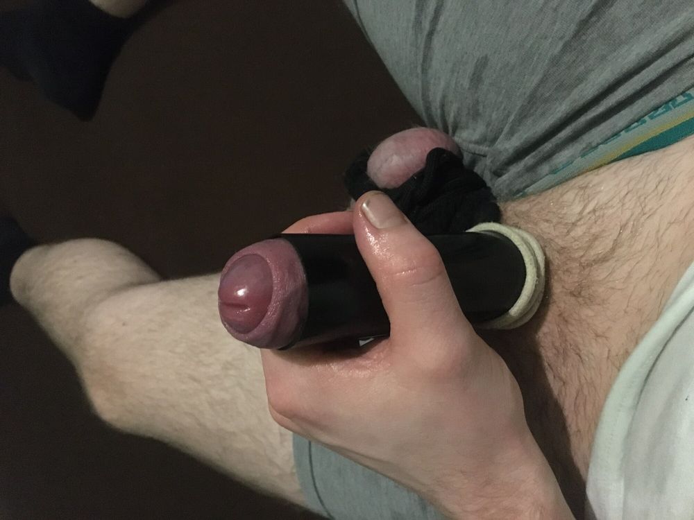 Bound Dick And Balls And Homemade Cocksleeve  #49