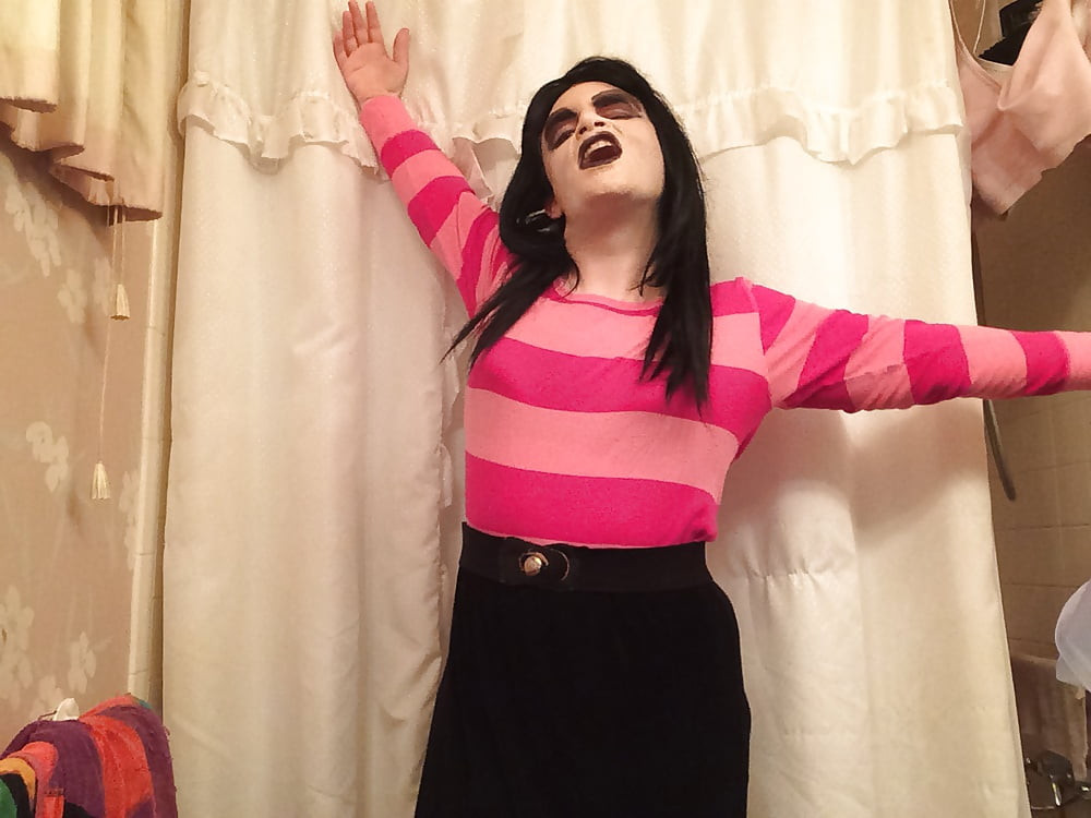 Pink and Vampy (goth tranny) #9