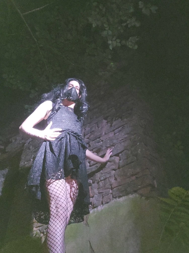Night time in a graveyard 