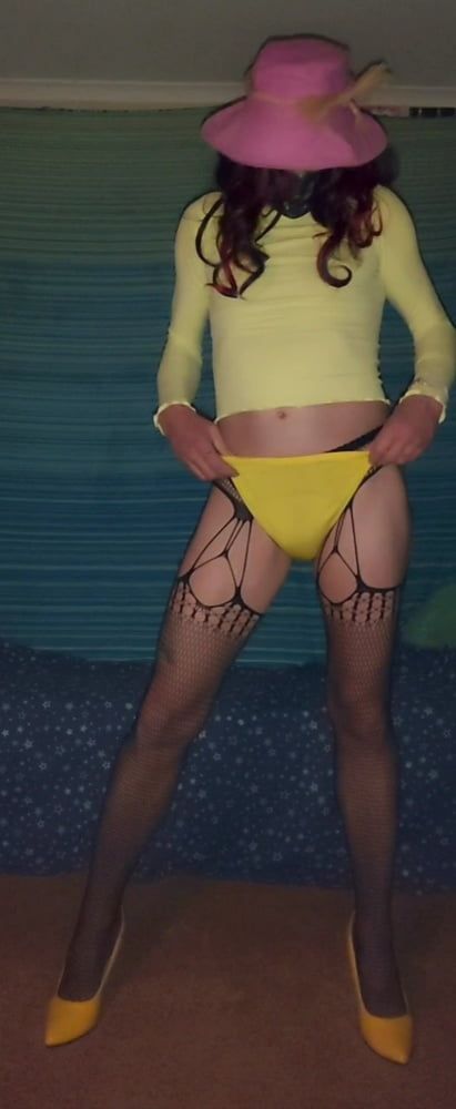 Yellow lil fuck toy shorts  #25