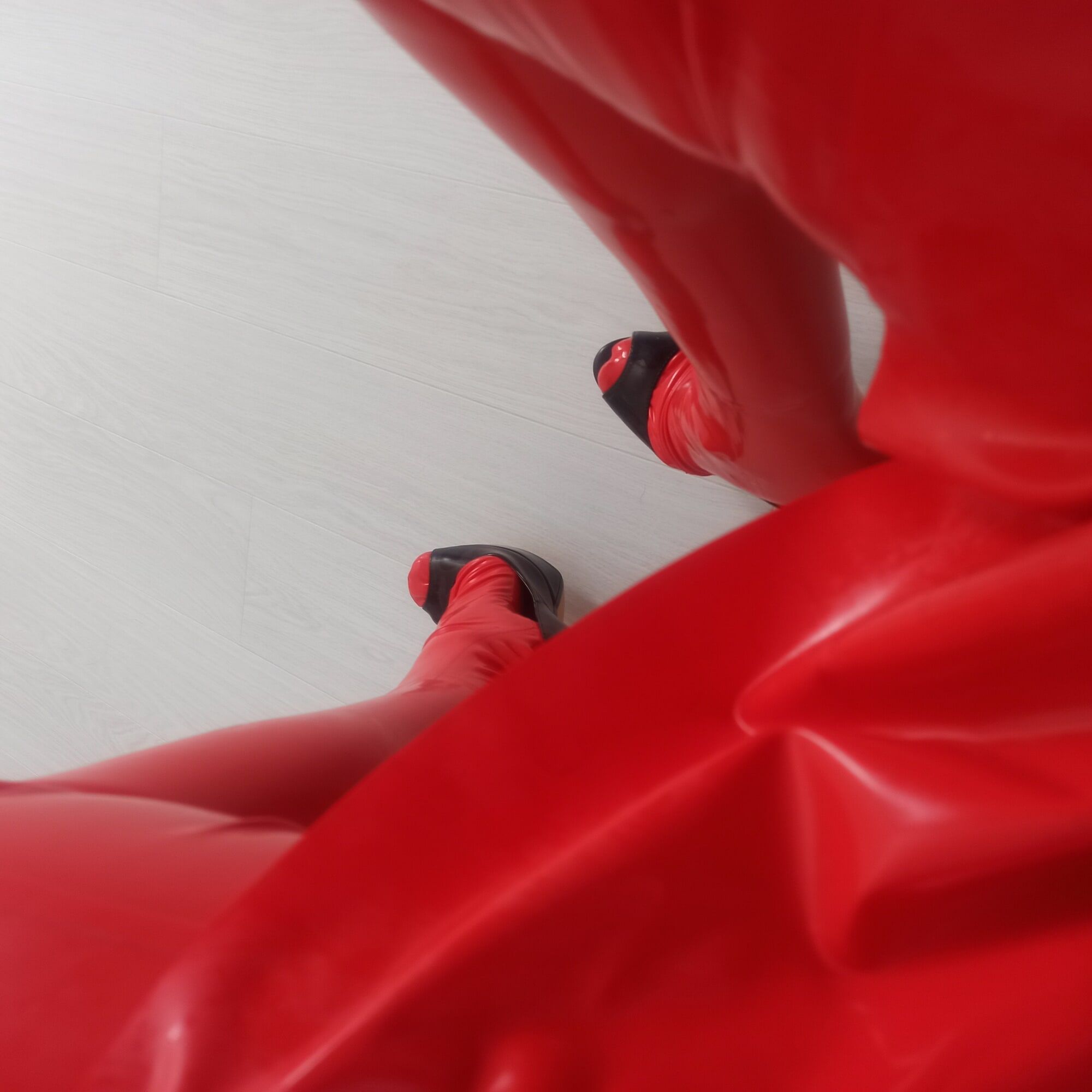 Red latex and high heels. #2