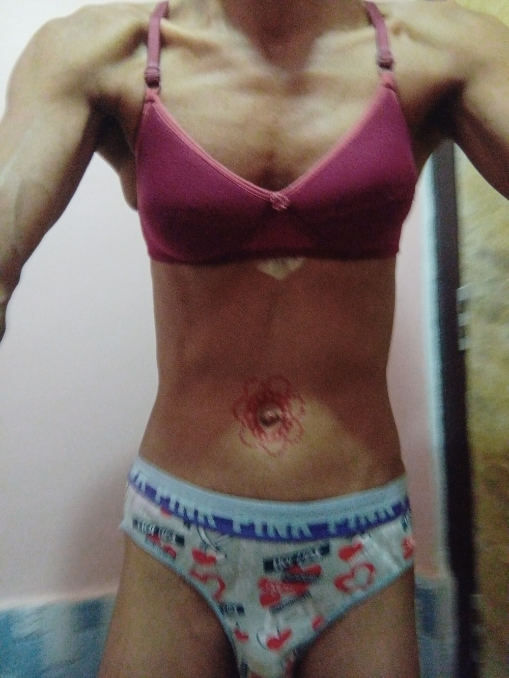 Sissy wearing bra panty #8