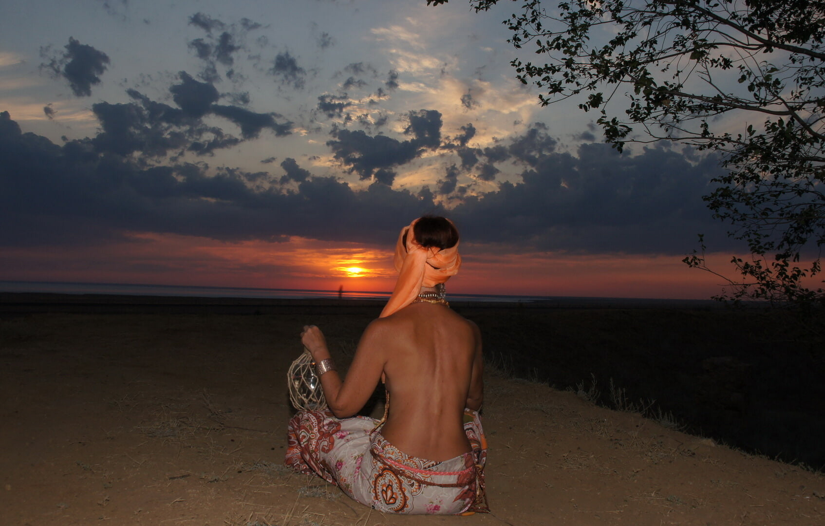 With a jug in the sunsetting sun #24