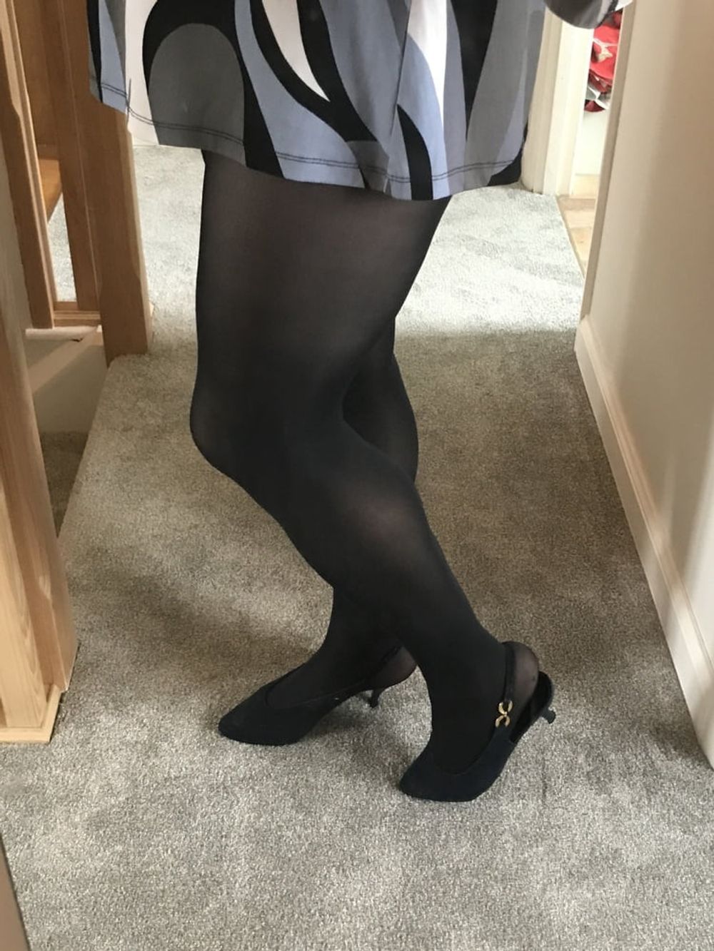 Blue opaque tights #50