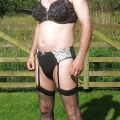 More crossdressing including some outside in the sun.