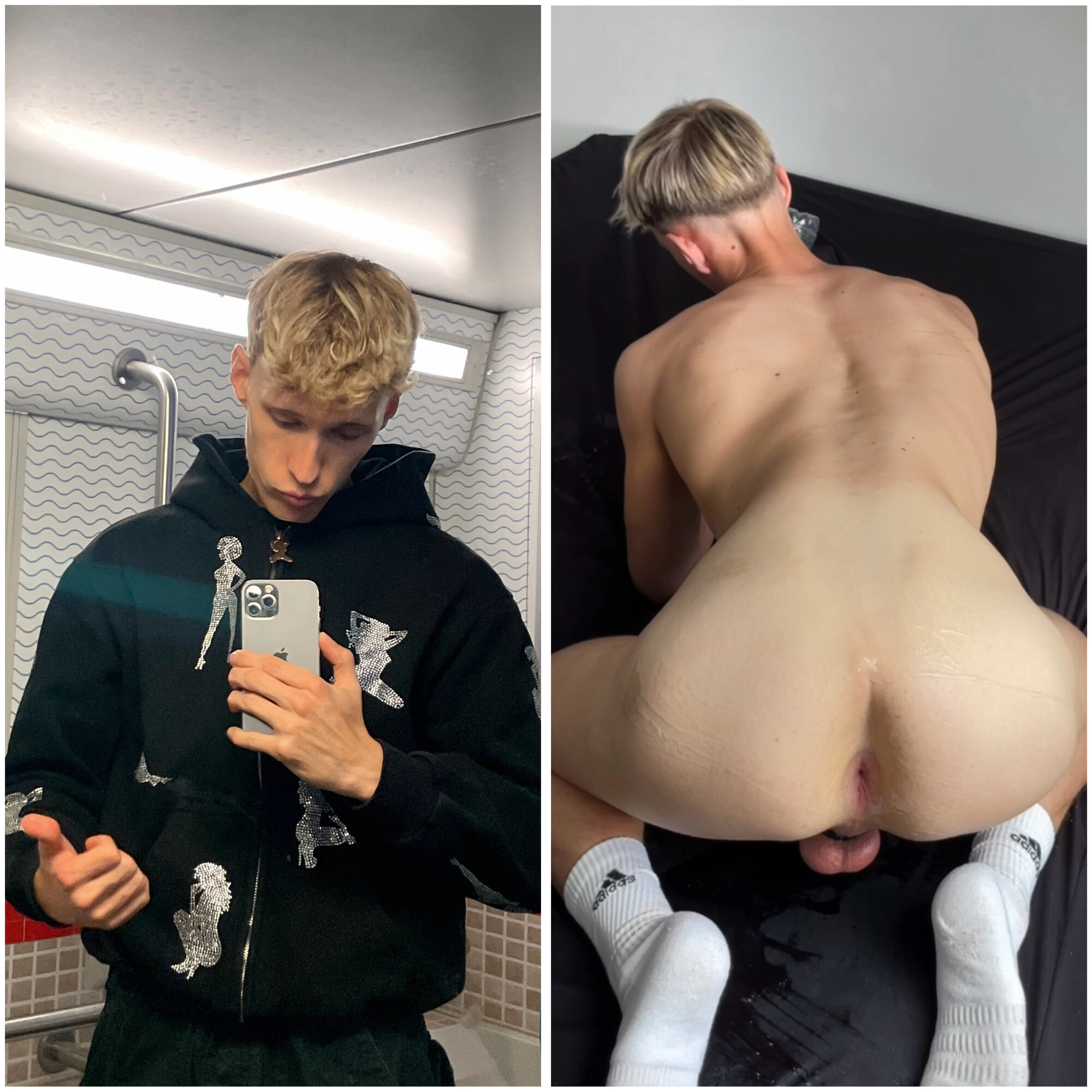 cute german twink boy jakob show his butt, dick and rosebud