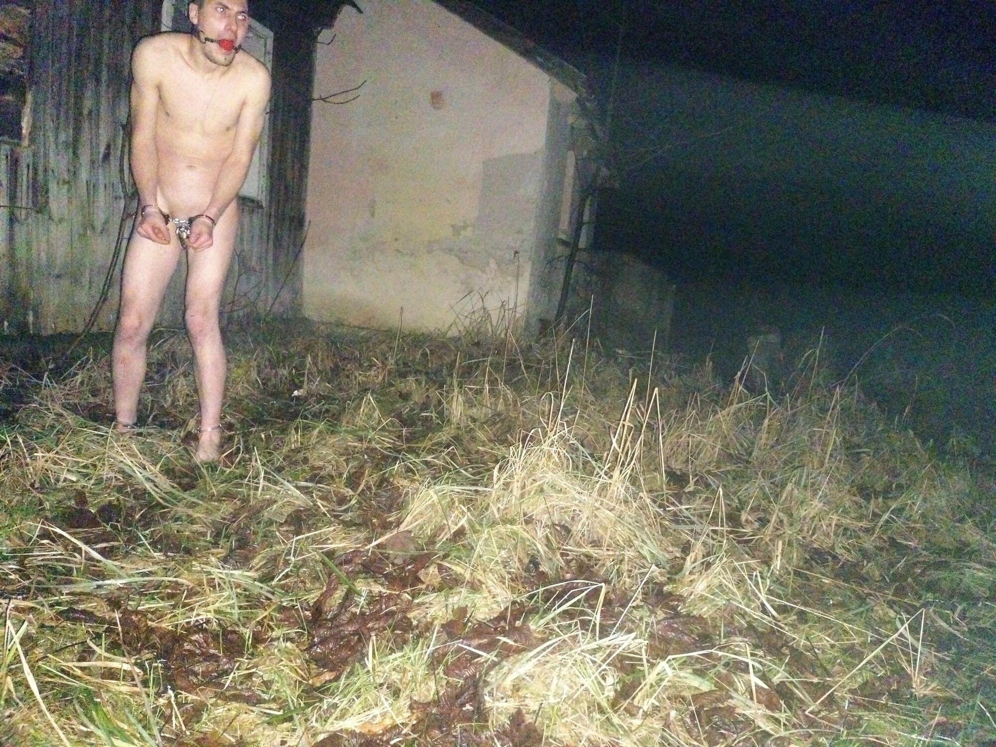 Young GAY slave in abandoned place 2 #16